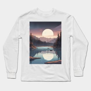 Dusk on the Moonlit Lake Long Sleeve T-Shirt